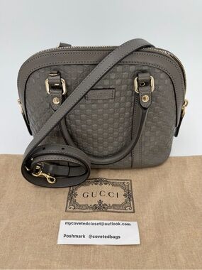 Gucci Embossed GG Leather 2 Way Bag Great Condition w/Dust Bag and Entrupy COA